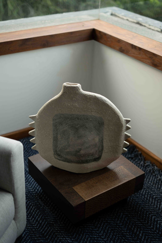 Spiked Blue Oxide Vase