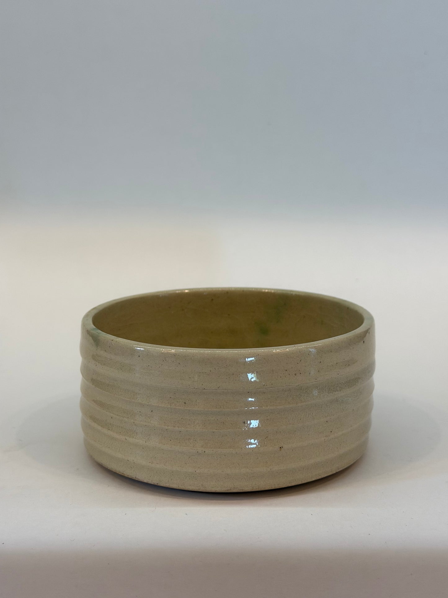 Ribbed White Snack Bowl
