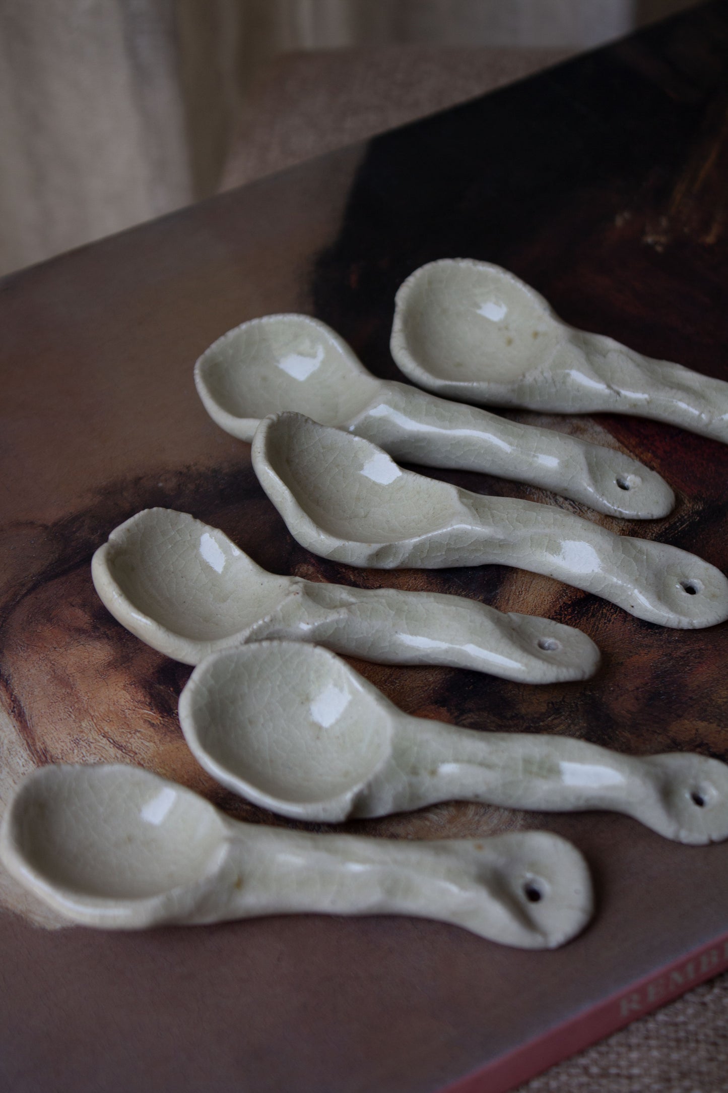 Rustic Ceramic Spoons (Set of 5)
