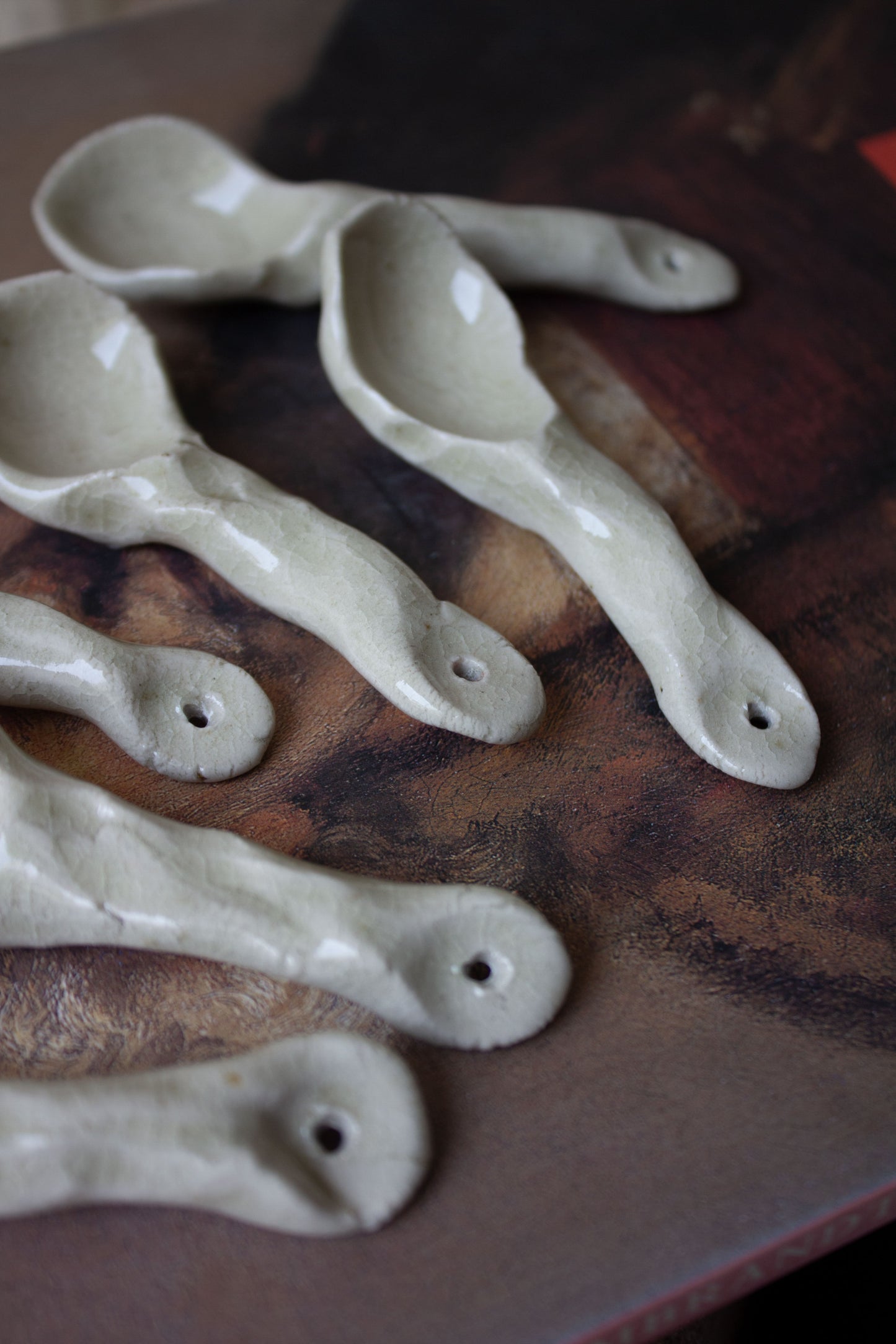 Rustic Ceramic Spoons (Set of 5)