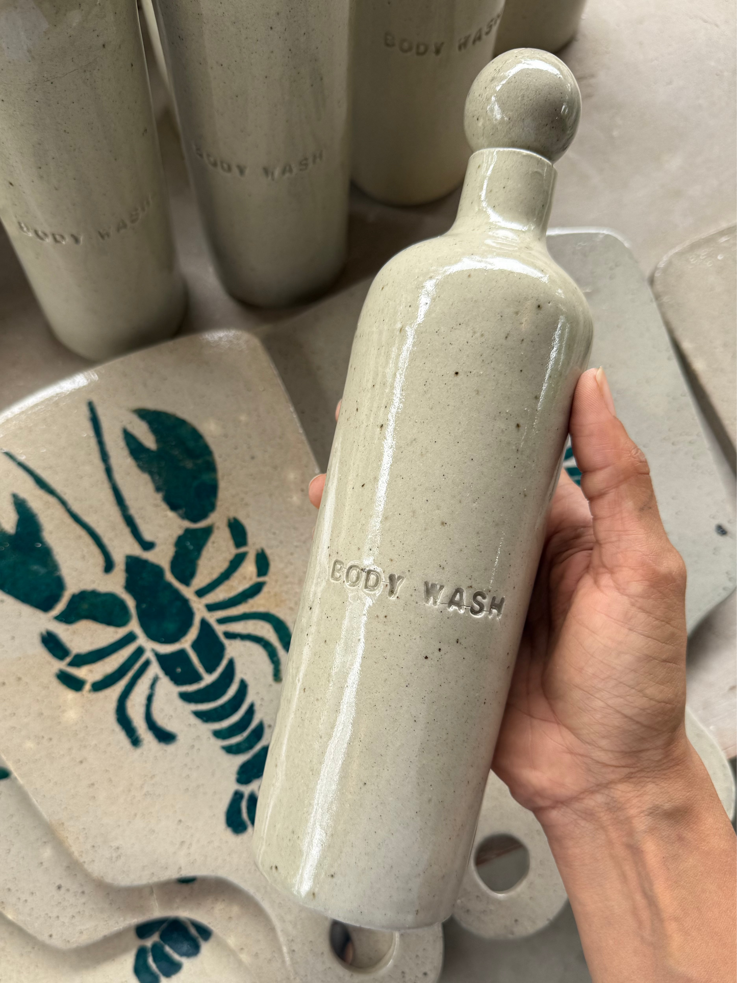 Ceramic Bottle for Body Wash