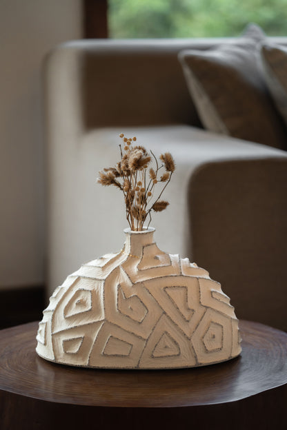 Maze Half Moon Bottle Vase