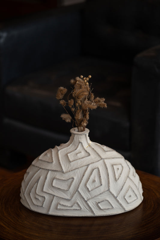 Maze Half Moon Bottle Vase