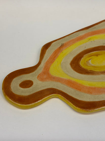Abstract Ceramic Cheese Platter