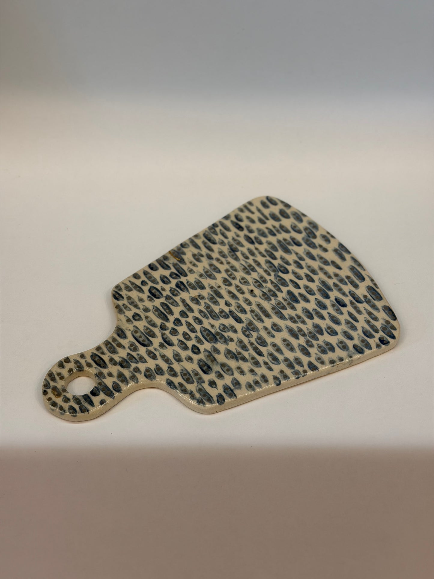 Blue Eyelet Ceramic Platter