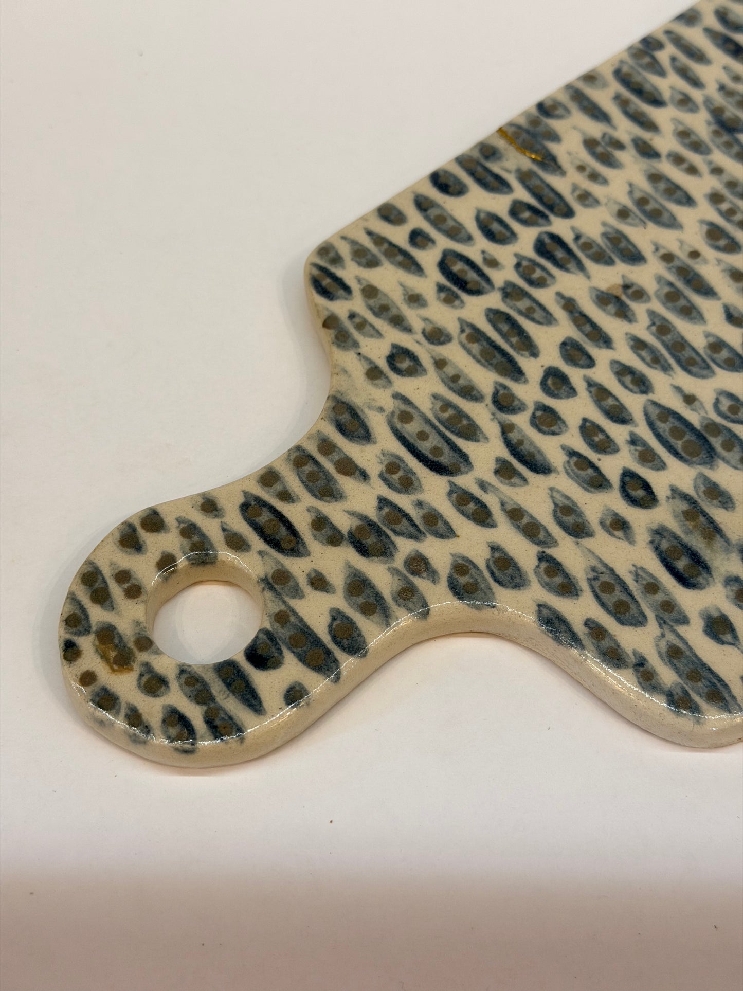 Blue Eyelet Ceramic Platter