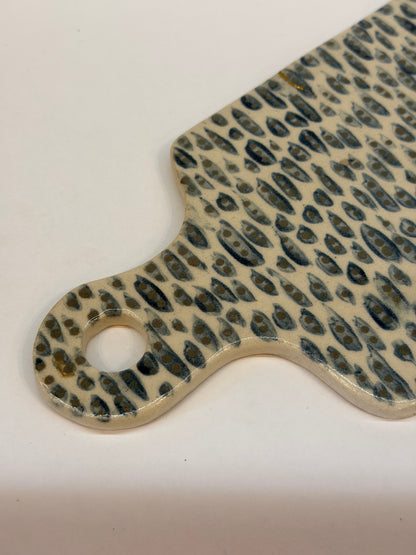 Blue Eyelet Ceramic Platter