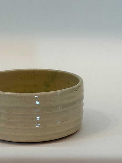 Ribbed White Snack Bowl
