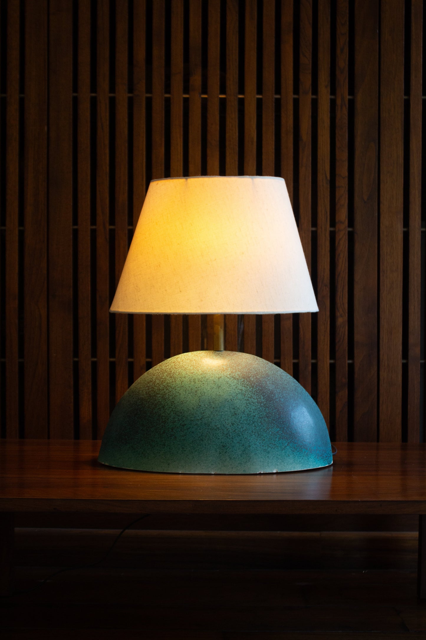 Speckled Turquoise Half Lamp
